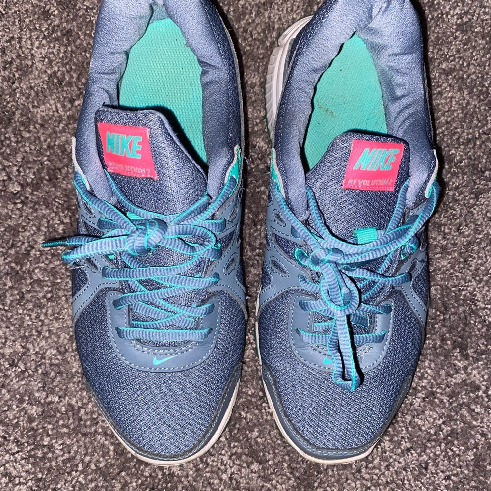 Nike Blue and Pink Women's Sneakers